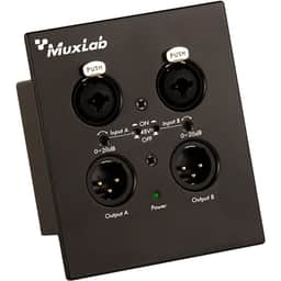MuxLab Dante 500558 2-Channel XLR Wall-Plate