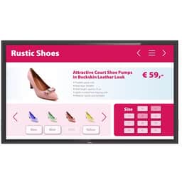 55″ UHD 3840 x 2160,20pt HE-IR Touch, 400nits, 18/7 SoC display