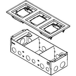 FLOOR BOX W/3 GANG BRASS FLANGE