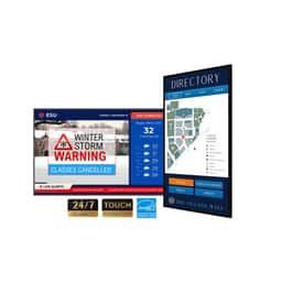 Simplicy P series, 65" UHD D-LED 400 NIT 24X7 land/port 20pt TOUCH