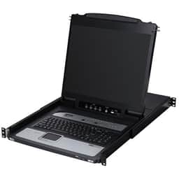 Rack Console KVM Switch 8-Port 19" LCD PS2/USB Cables TAA GSA