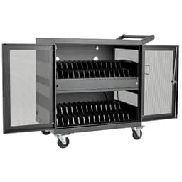 Multi-Device Charging Cart, 32 USB Ports, iPad and Android Tablets, Wall