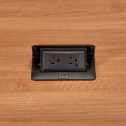 DEQUORUM FLIP UP,BLACK WITH 20A RECEPTACLE