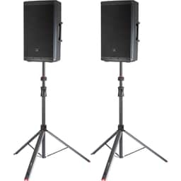 Pair of (2) ID series Speaker Stands With Carry Bag
