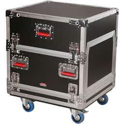ATA Console Wood Flight Rack Case; 14U Top; 6U Bottom