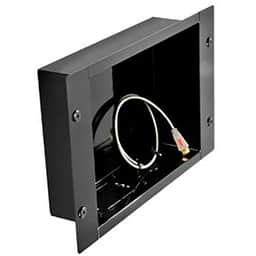 In-wall Metal Box Large w/1 knock out for A/V Accessories-Gloss Black
