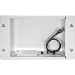 In-Wall Metal Box Large w/1 Knock Out & Power Outlet for A/V Access- BLK