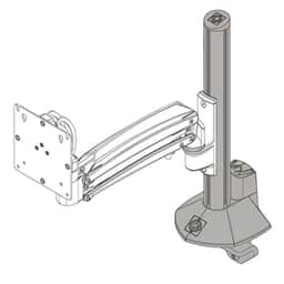 KXC K1C K2C CLMN DESK CLAMP BASE, SLV