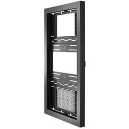 55" PORTRAIT ON-WALL KIOSK W/GLASS, BLK