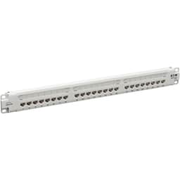 Cat6 Patch Panel 24-Port 4PPoE Compliant 110/Krone 568A/B RJ45 Ethernet 1U TAA