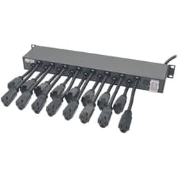 Rack Mount AC Charger Power Strip 16 outlets 15 ft cord 1U