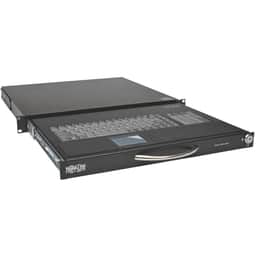 1U Rackmount Keyboard w KVM Cable Kit for 2-Post or 4-Post Racks