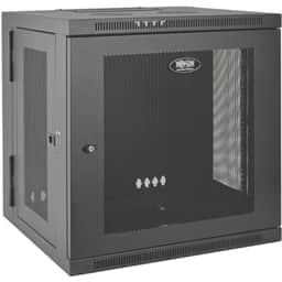 10U Wall Mount Rack Enclosure Cabinet Hinged Wallmount with Door & Sides