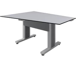 Forum 3 Person Angle Table, 30" Seated Height, Light Finish