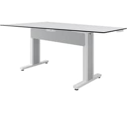 Forum 5 Person Angle Table, 38" Counter Height, Light Finish