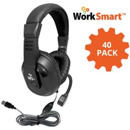 Hamilton Buhl WSP2BK-40 Work Smart Deluxe Headset 40 Pack