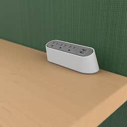 Wiremold WSPC320WH Desktop Power Center, White, 3 Power