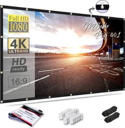 100″ 120″ Portable Foldable Projector Screen 16:9 HD Outdoor Home Cinema Theater