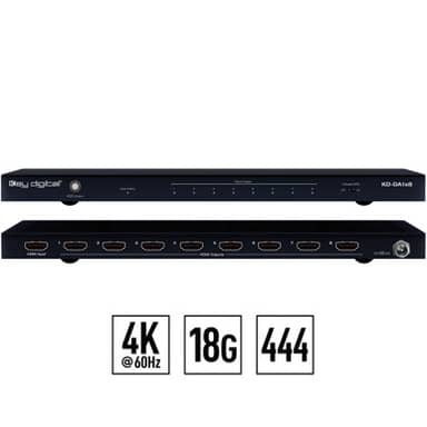 Key Digital DAIx1 1x8 4K HDMI Distribution Amplifier with HDR10 &amp; HDCP 2.2