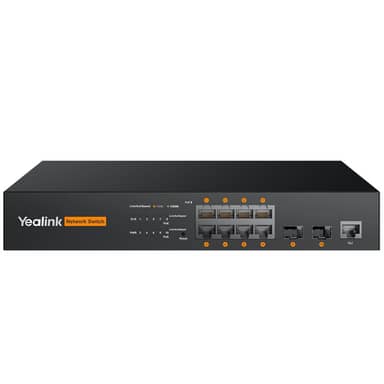 Yealink RCH80 8-Port Gigabit Managed Network Switch 130W PoE+