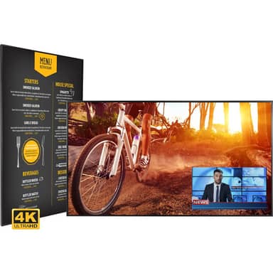 UltrRes P, 65" uhd e-led 450 nit 24x7 Multi-source land/port 50pt touch