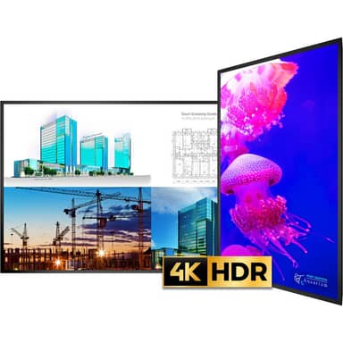 75in diagonal, UHD, D-LED backlight, 630 nit brightness, HDR TOUCH