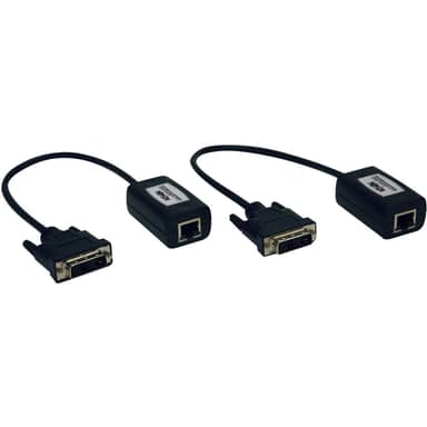 DVI Cat5/6 Passive Extender, Box-Style Transmitter/Receiver, 100 ft. TAA
