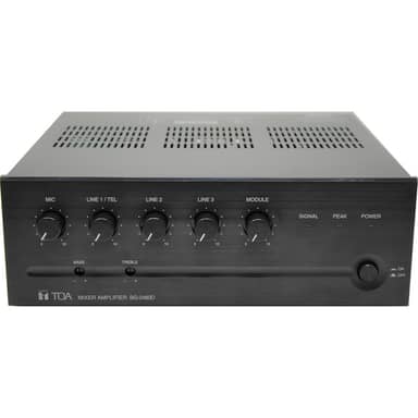 5-Input Mixer-amp, 240W @70V, Class D power, option module slot