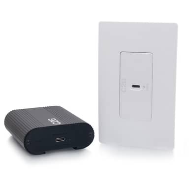 Superbooster 1-Port USB over Cat6a Wall Plate to Box Extender Kit