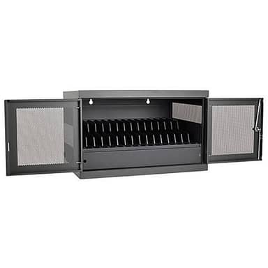 16-Device USB Charging Station Cabinet with Sync for iPad and Android Ta