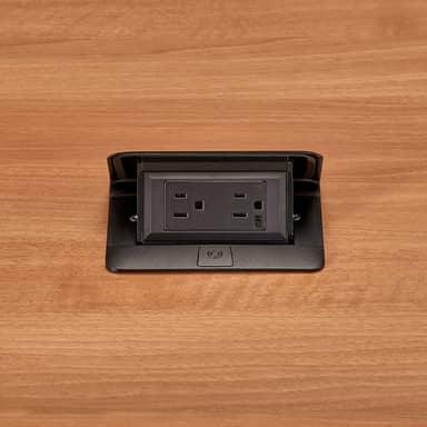 DEQUORUM FLIP UP,BLACK WITH 20A RECEPTACLE