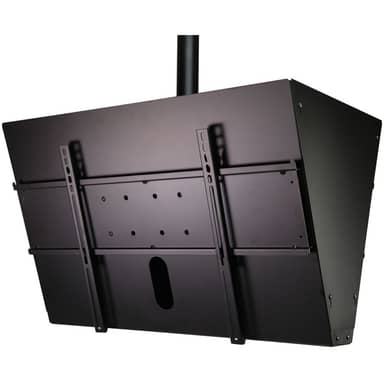 Back to Back Ceiling Mount System with Media Storage for 40"-65" Display
