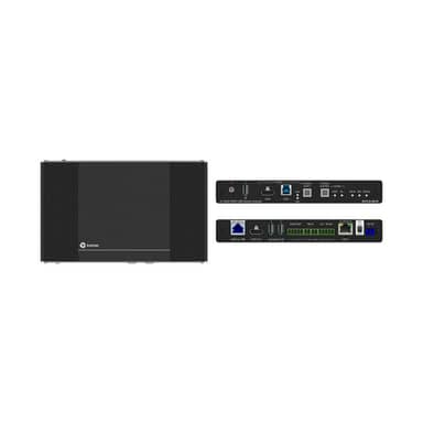 HDMI AV+USB+GE 100m 2-way PoE Smart Tx &amp; 2x1 Switcher Rx