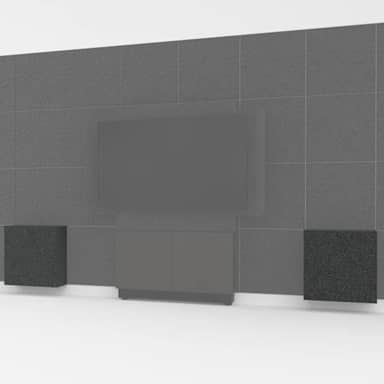 ADA-Compliant Wall Tiles - Charcoal Gray Felt Tiles