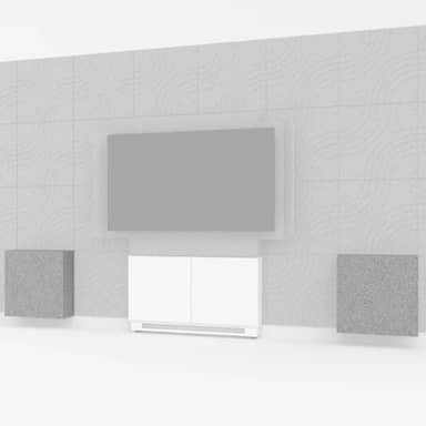 ADA-Compliant Wall Tiles - Silver Gray Felt Tiles