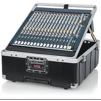ATA Molded Pop-Up Mixer Case w/ Wheels; 12U; 6.5" Deep
