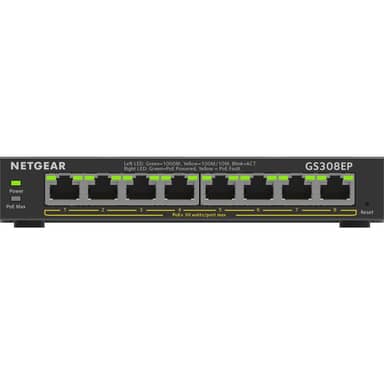 Netgear GS308EP-100NAS 8-Port Gigabit Ethernet Plus Switch With PoE+