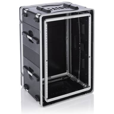 GATOR ATA Molded PE Shock Rack w/ Rubber Shock Suspension 16U