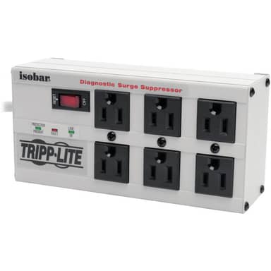 Isobar 6-Outlet Surge Protector, 6 ft. Cord with Right-Angle Plug