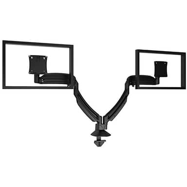 K1 Desk Mnt dual disp dual 2L arms SLV