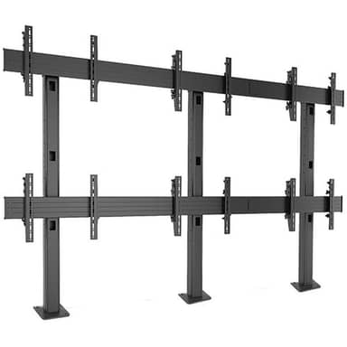 FUSION 3 x 2 Micro-Adjustable Large Bolt-Down Freestanding Video Wall