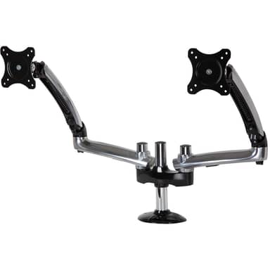Dual Desktop Mount For up to 29" Monitors w/Grommet Base