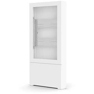 55" PORTRAIT FLOOR KIOSK, WHITE