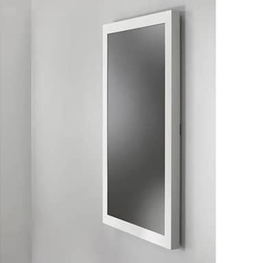 65" PORTRAIT ON-WALL KIOSK W/GLASS, WHT