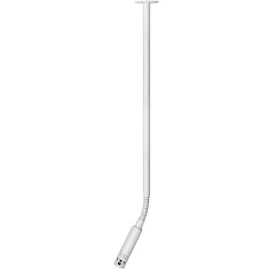 Miniature High Output Cadioid Ceiling Microphone w/gooseneck white