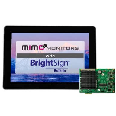 10.1" 1280x800 BrightSign Built-In, Capacitive Touch Display with PoE