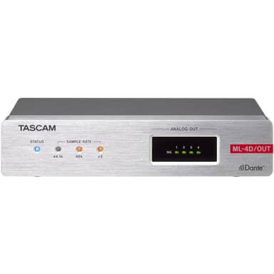 TASCAM ML-4D/OUT-X 4-Channel Line-Output Dante Converter with Built-In DSP Mixer