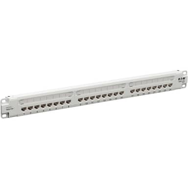 Cat6 Patch Panel 24-Port 4PPoE Compliant 110/Krone 568A/B RJ45 Ethernet 1U TAA