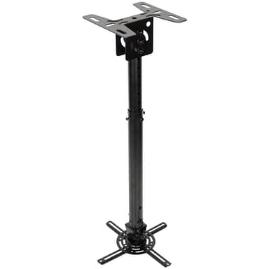 Low profile universal ceiling mount with extension poles (black color)