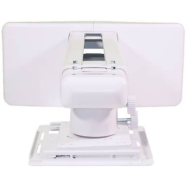 Dual Stud Short Throw Wall Mount in White with Telescoping Arm